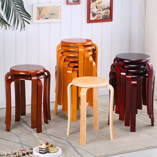 独凳家用多层实木凳子高凳小圆板凳客厅软坐餐桌成人木头椅子厂家