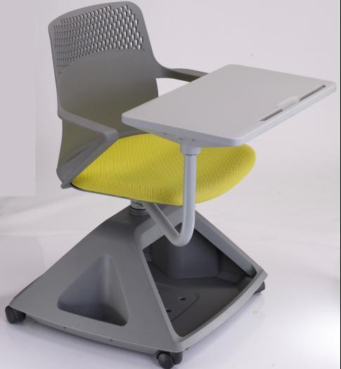 高等品牌塑料培训椅带写字板培训椅格友家具培训椅